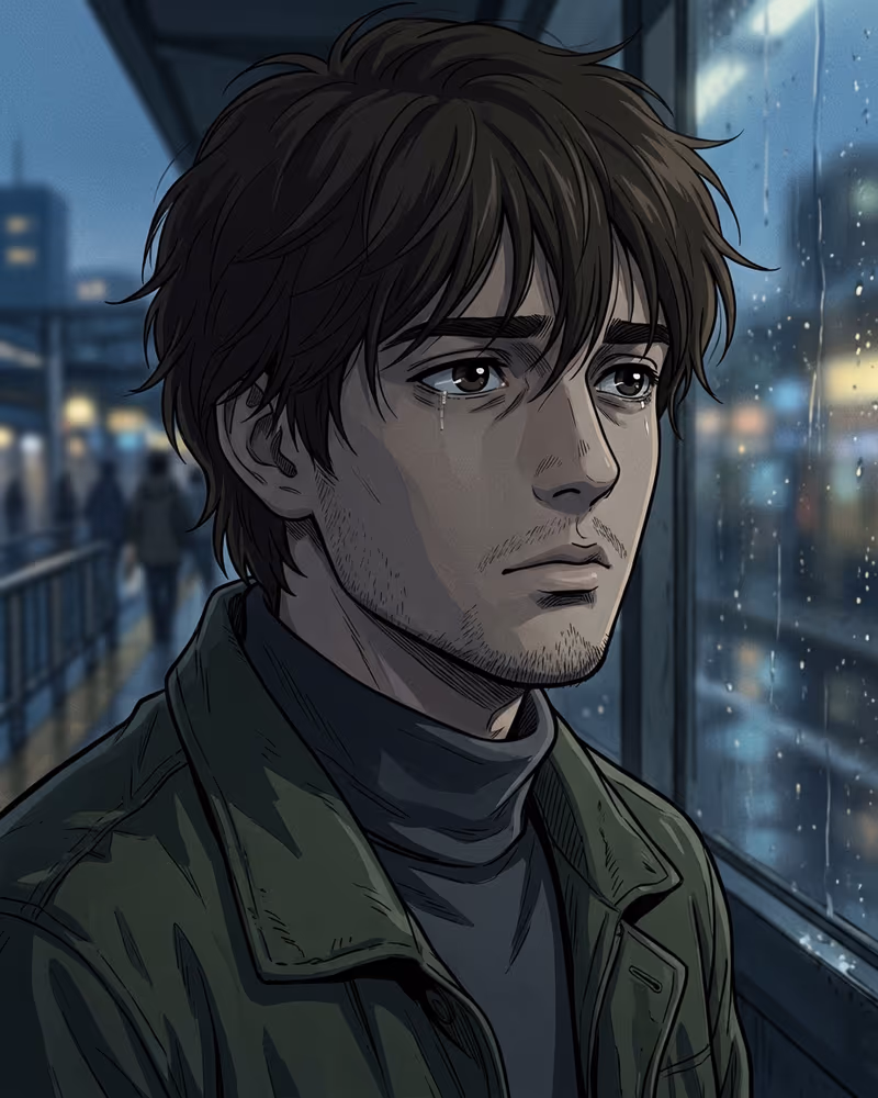 Anime-Profilbild im Madhouse-Drama-Stil: realistische Proportionen und filmisches Licht