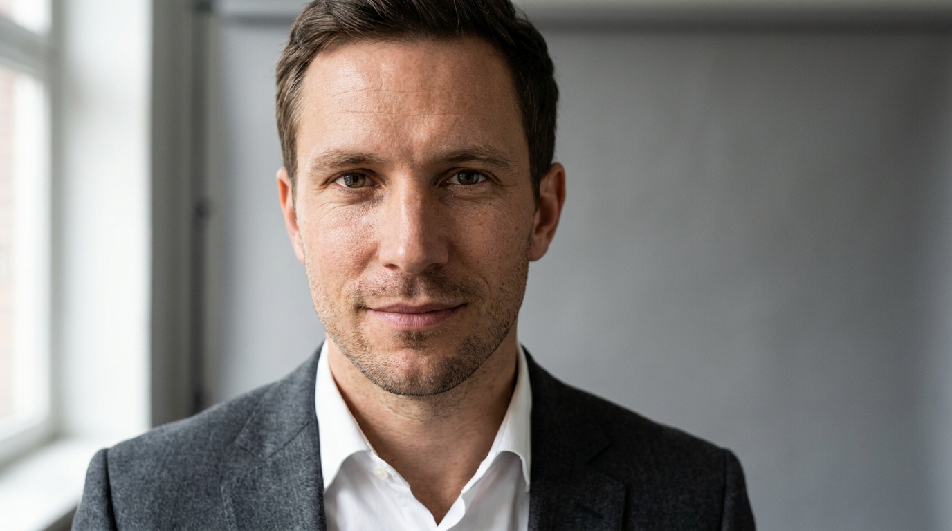 Business Profilbild per KI — ein Selfie wird zu professionellem Business-Portrait für LinkedIn, Xing und Teams