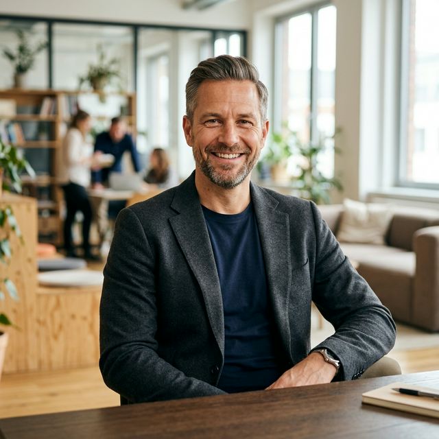 Coach Profilfoto per KI: Authentisch, nahbar, inspirierend – für Website, LinkedIn und Kurs-Thumbnails
