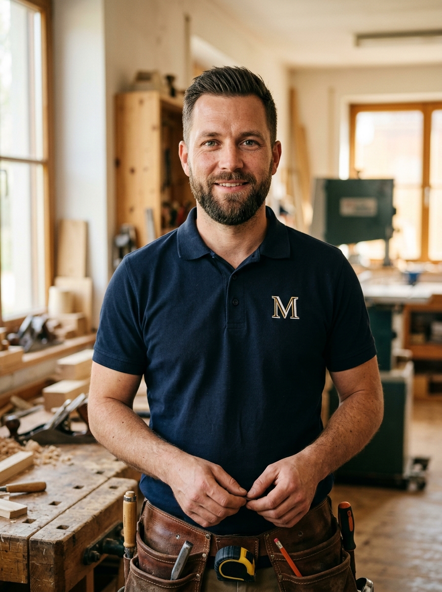 Handwerker-Profilfoto: vertrauensvolles Meister-Portrait für MyHammer und Check24