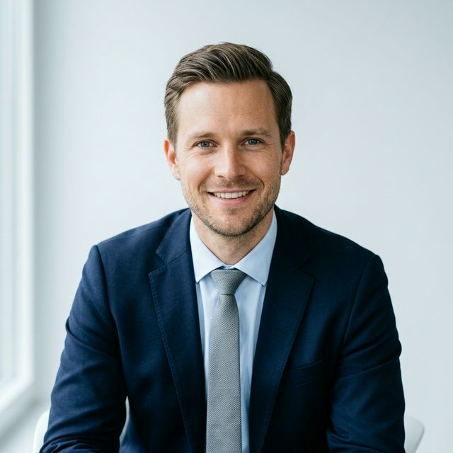 Vorher-Nachher Beispiel für professionelles Bewerbungsfoto mit KI