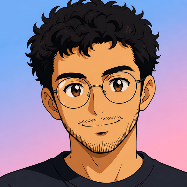 Anime Dasselbe Gesicht als Anime-Illustration mit klarer Linienführung und Cel-Shading