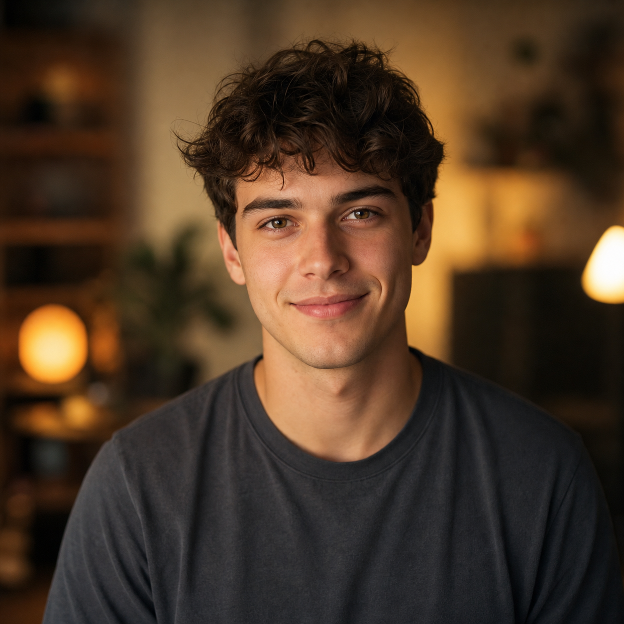 Steam-Profilbild Look Streamer-Setup: warmes Bokeh-Licht im Hintergrund
