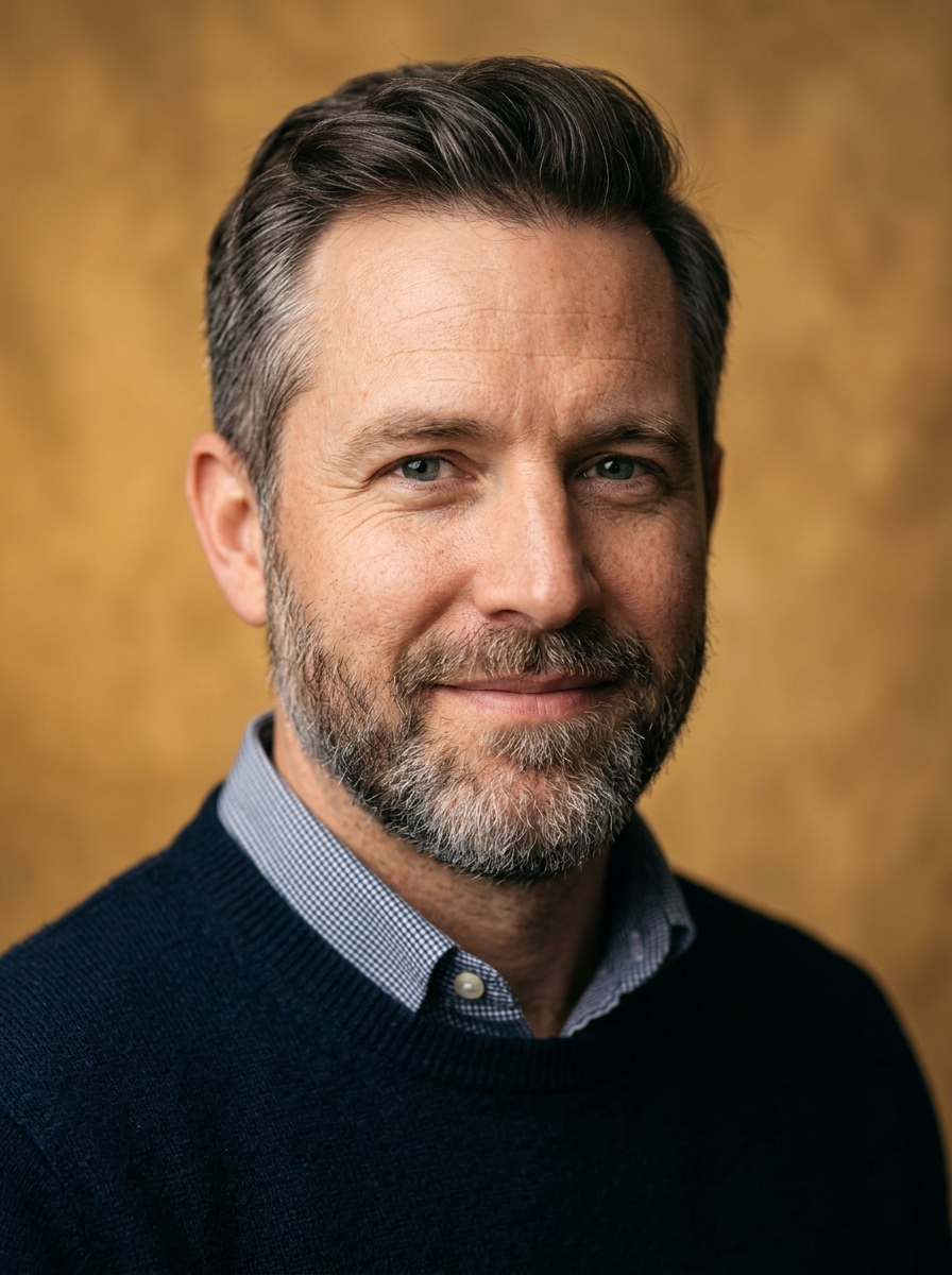 Teams-Profilbild mit warmem, seitlichem Studiolicht für einen einladenden Eindruck