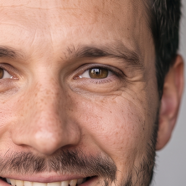 Nahaufnahme des weichen Lichtverlaufs im Gesicht